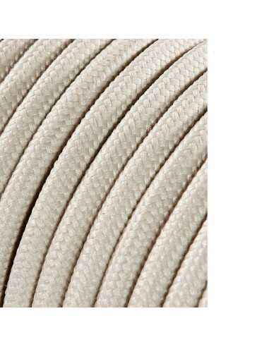 Carrete cable cordón tubular h03vv-f 2 x 0,75 mm² algodón, 5 m