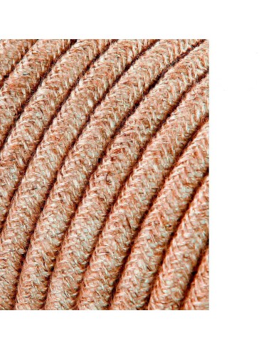 Carrete cable cordón tubular h03vv-f 2 x 0,75 mm² lino, 5 m