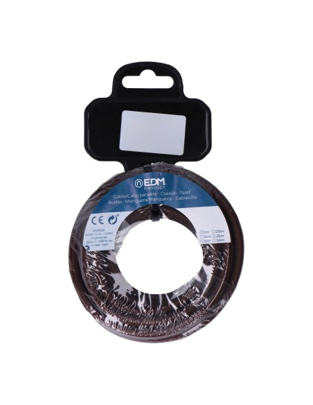 Carrete cable cordón tubular h03vv-f 2 x 0,75 mm² marrón, 5 m