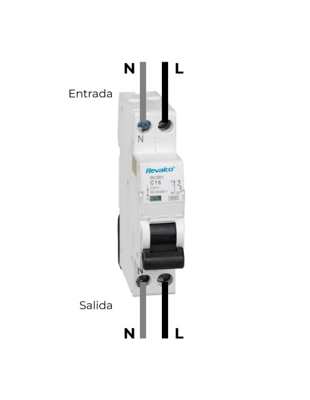 Magnetotermico revalco 1 polo+neutro 20a (estrecho)