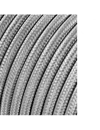 Carrete cable cordón tubular h03vv-f 2 x 0,75 mm² plata, 5 m