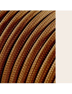 Carrete cable cordón tubular h03vv-f 2 x 0,75 mm² marrón brillante, 5 m