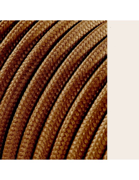 Carrete cable cordón tubular h03vv-f 2 x 0,75 mm² marrón brillante, 5 m