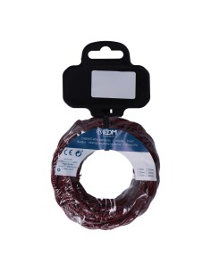 Carrete cable textil trenzado h03vv-f 2 x 0,75 mm² burdeos, 5 m