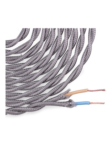 Carrete cable textil trenzado h03vv-f 2 x 0,75...