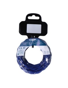 Carrete cable textil trenzado h03vv-f 2 x 0,75 mm² azul, 5 m