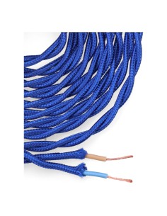 Carrete cable textil trenzado h03vv-f 2 x 0,75 mm² azul, 5 m 2