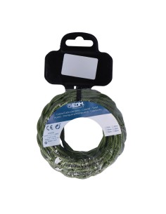 Carrete cable textil trenzado h03vv-f 2 x 0,75 mm² verde, 5 m