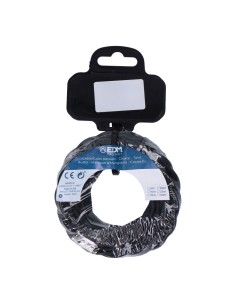 Carrete cable textil trenzado h03vv-f 2 x 0,75 mm² negro, 5 m