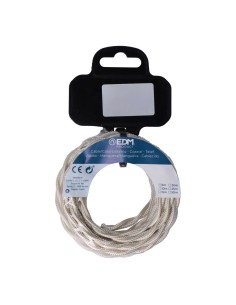 Carrete cable textil trenzado h03vv-f 2 x 0,75 mm² algodón, 5 m