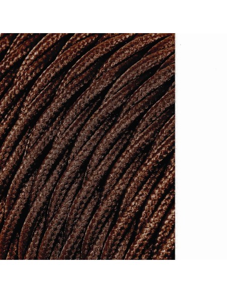Carrete cable textil trenzado h03vv-f 2 x 0,75 mm² marrón, 5 m