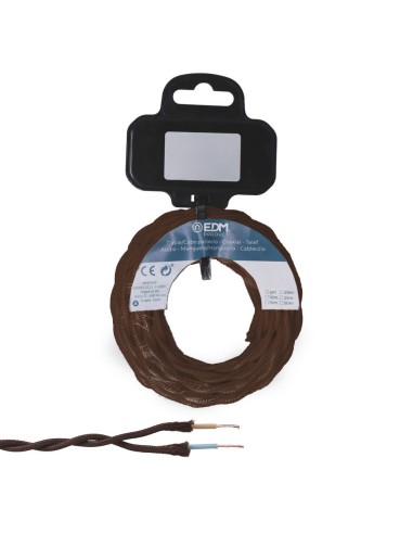 Carrete cable textil trenzado h03vv-f 2 x 0,75...
