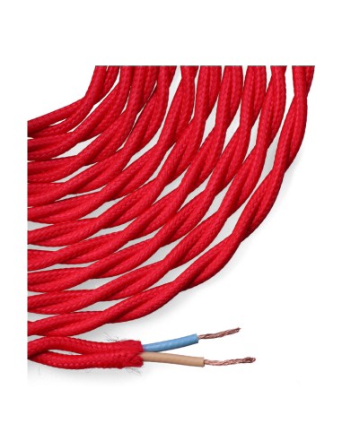 Carrete cable textil trenzado h03vv-f 2 x 0,75...