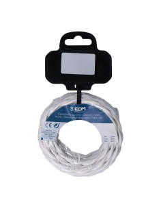 Carrete cable textil trenzado h03vv-f 2 x 0,75 mm² blanco, 5 m