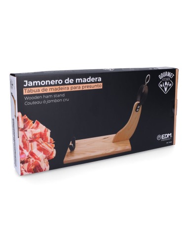 Jamonero de madera de pino claro gourmet kitchen