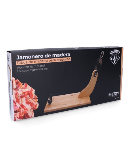 Jamonero de madera de pino claro gourmet kitchen