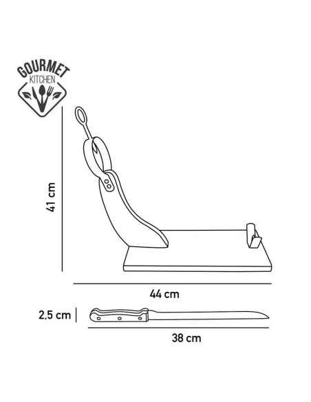 Jamonero premium madera de pino con cuchillo incluido gourmet kitchen