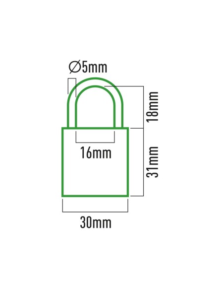 Candado de latón arco normal 30mm