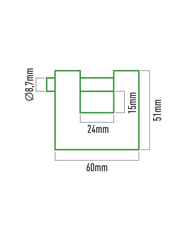 Candado de latón reforzado de seguridad 60 mm