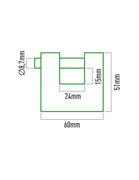 Candado de latón reforzado de seguridad 60 mm
