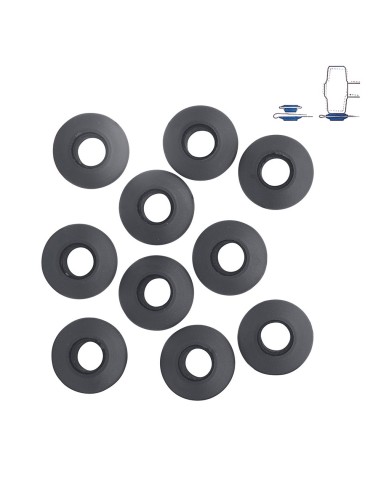 Conjunto de 10 anillas de plástico para toldos y lonas ø2,8 x 0,7 cm