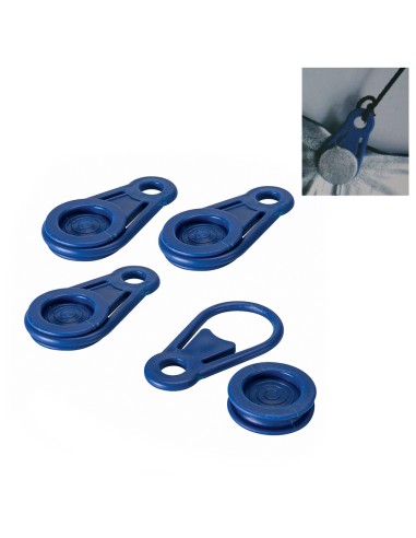Conjunto de 6 clips tipo pinza para sujecion de toldos y lonas ø0,44 x 8,3 cm