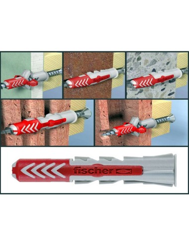 Tacos duopower s ø8 x 40 mm +tornillos ø5 x 55 mm, caja 50 uds