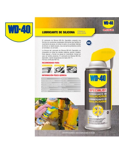 Specialist lubricante de silicona wd40 400ml 34384