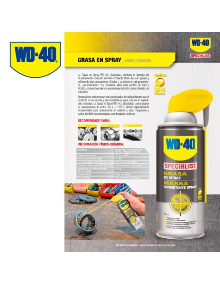 Specialist grasa en spray wd40 400ml 34385