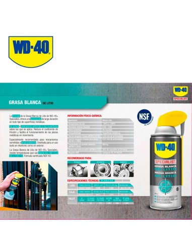 Specialist grasa blanca de litio wd40 400ml 34111