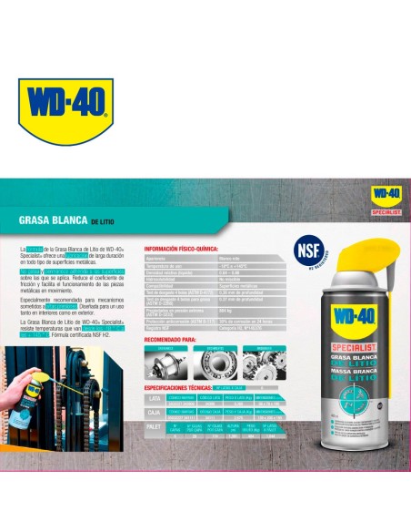 Specialist grasa blanca de litio wd40 400ml 34111