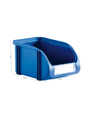Gaveta apilable 16cm color titanium azul