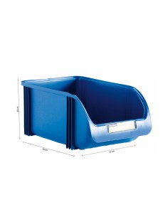 Gaveta apilable 30cm color titanium azul