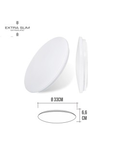 Aplique led circular de superficie 18 w 4000 k 1820 lm ø32,5 x 6,2 cm 2