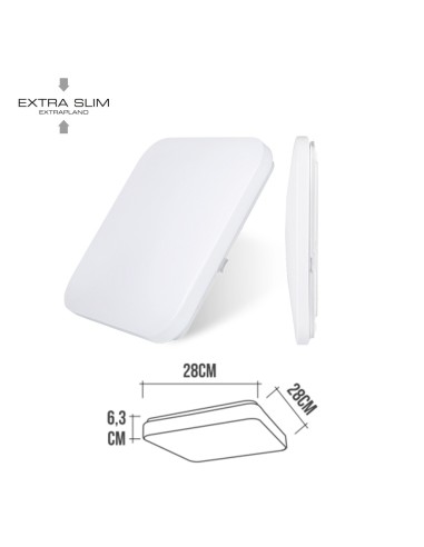 Aplique led cuadrado extraplano de superficie...