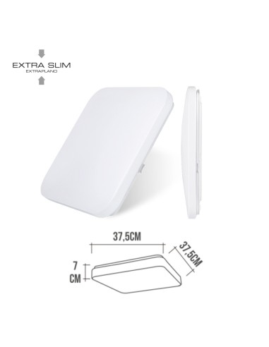 Aplique led cuadrado extraplano de superficie...