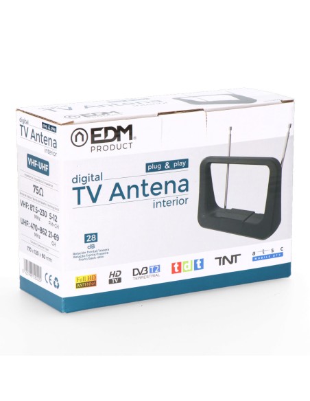 Antena uhf interior tv 470-862 mhz classic series 170x120x60mm