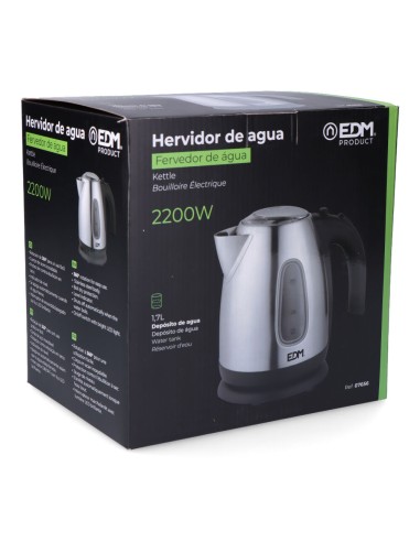 Hervidor de agua electrico "kettle". 2200 w 1,7 l