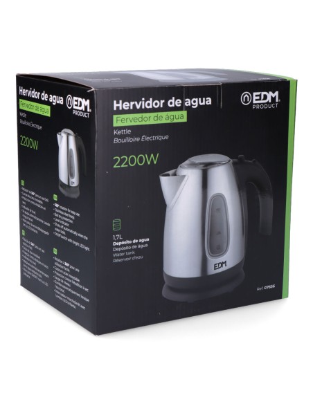 Hervidor de agua electrico "kettle". 2200 w 1,7 l