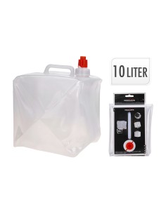 Deposito de agua de plastico plegable para camping 10 l 19 x 20 x 25 cm