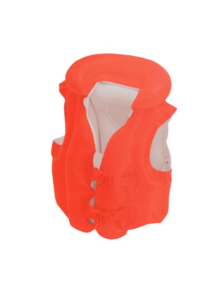 Flotador hinchable. estilo salvavidas deluxe color naranja. 50x47cm