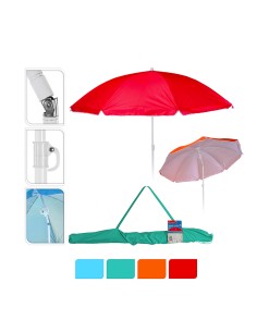 Sombrilla de playa ø160cm colores surtidos con funda