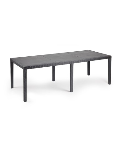 Mesa extensible color antracita para exterior 72 x 150 / 220 x 90 cm