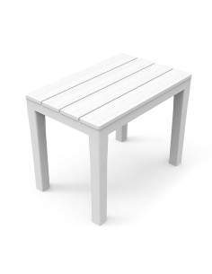Banqueta color blanco para exterior 38,5 x 60 x 45 cm
