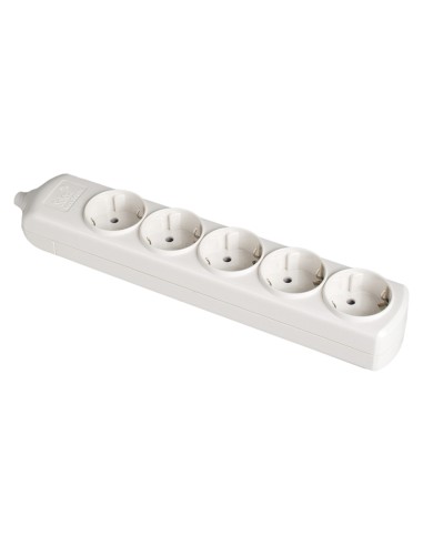 Base bipolar 5 tomas t/tl 10/16 a 250 v color blanco