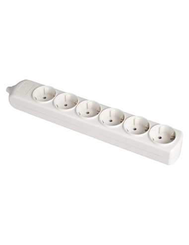 Base bipolar 6 tomas t/tl 10/16 a 250 v color blanco
