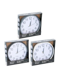Reloj de pared ø25x3cm 3 colores surtidos