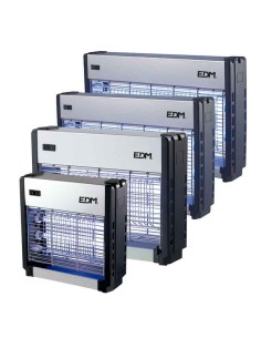 Mata insectos profesional eléctrico 2x6w 30m² 26x25,5x9cm color cromo/negro edm 2