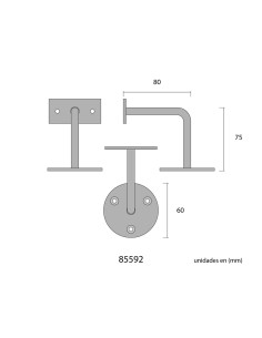 Soporte barandilla blanco 2