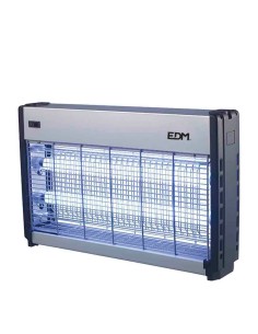 Mata insectos profesional eléctrico 2 x1 5 w 100 m² 9 x 10 x 31 cm color cromo/negro